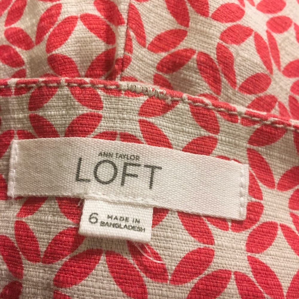 NWOT Loft Cute Print Riviera Shorts 6 FREE SHIP - Picture 3 of 4